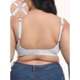 thumbnail image 4 of Labymos Women Plus Size Bra Full Coverage Cups with Underwire Light Blue, 4 of 7