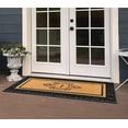 thumbnail image 4 of A1HC Natural Coir and Rubber Black Paisley Hand-Flocked Monogrammed Doormat, 30"x60", Durable Low Profile Heavy Duty Outdoor Front Door Mat, 4 of 8