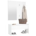 thumbnail image 2 of vidaXL Hallway Furniture Set White Engineered Wood, 2 of 5