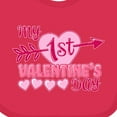 thumbnail image 4 of Inktastic My First Valentine's Day with Pink Heart and Arrow Boys or Girls Baby Bib, 4 of 4
