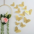 thumbnail image 7 of Monebena Butterfly Decorations, 72 Pcs 3 Sizes Butterfly Wall Decor, Butterfly Party Cake Decorations, Gold Butterfly Wall Stickers 3D Wall Art for Room Decor Birthday (Gold), 7 of 7