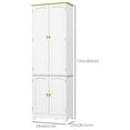 thumbnail image 3 of HOMCOM Armoire de Rangement de Cuisine Autoportante avec 4 Étagères, 4 Portes, 3 of 10