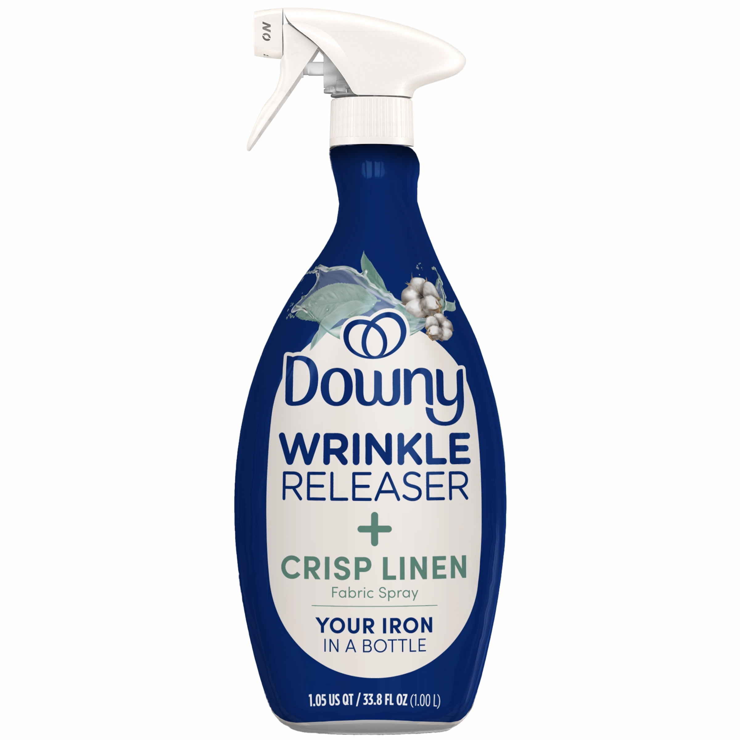 Downy Wrinkle Releaser, Crisp Linen Scent, Fabric Refresher Spray, 33.8 fl oz