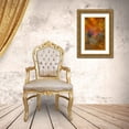 thumbnail image 3 of Delisle, Gilles 10x14 Gold Ornate Wood Framed with Double Matting Museum Art Print Titled - Canada, Quebec, Maple leaf on autumn-colored pool, 3 of 4