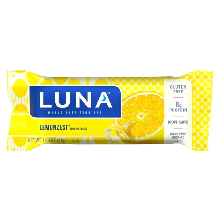 Luna Bar - Lemon Zest, Gluten-Free, Whole Nutrition Snack Bars