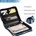 thumbnail image 5 of 3 Ring Zipper Binder with Shoulder Strap Waterproof Trapper Keeper 2 Inch D-Ring 500 Sheets Capacity Cloud and Star, 5 of 8