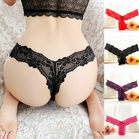 Hot Women's black Lace Thongs G-string V-string Panties Knickers Lingerie Underwear | Walmart Canada