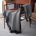 thumbnail image 4 of Generic Throw Blanket Knitted Blanket Simple Style Blanket Waffle Pattern Throw Blanket Nordic Style Wool Throw Blanket Soft Cozy Warm Blanket Dark Grey Light Grey Khaki Two Sizes for Bed Couch Sofa, 4 of 8