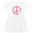 thumbnail image 3 of Inktastic Peace Sign Cute Daisy Flowers Girls Toddler Dress, 3 of 5