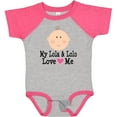 thumbnail image 3 of Inktastic My Lola and Lolo Love Me Girls Baby Bodysuit, 3 of 5