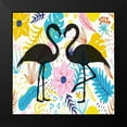 thumbnail image 2 of Bolokofsky, Ronald 15x15 Black Modern Framed Museum Art Print Titled - Flamingo Garden II, 2 of 5