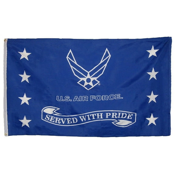 Air Force Served With Pride Flag 3x5 USAF Veteran Vet Retired US Military USA