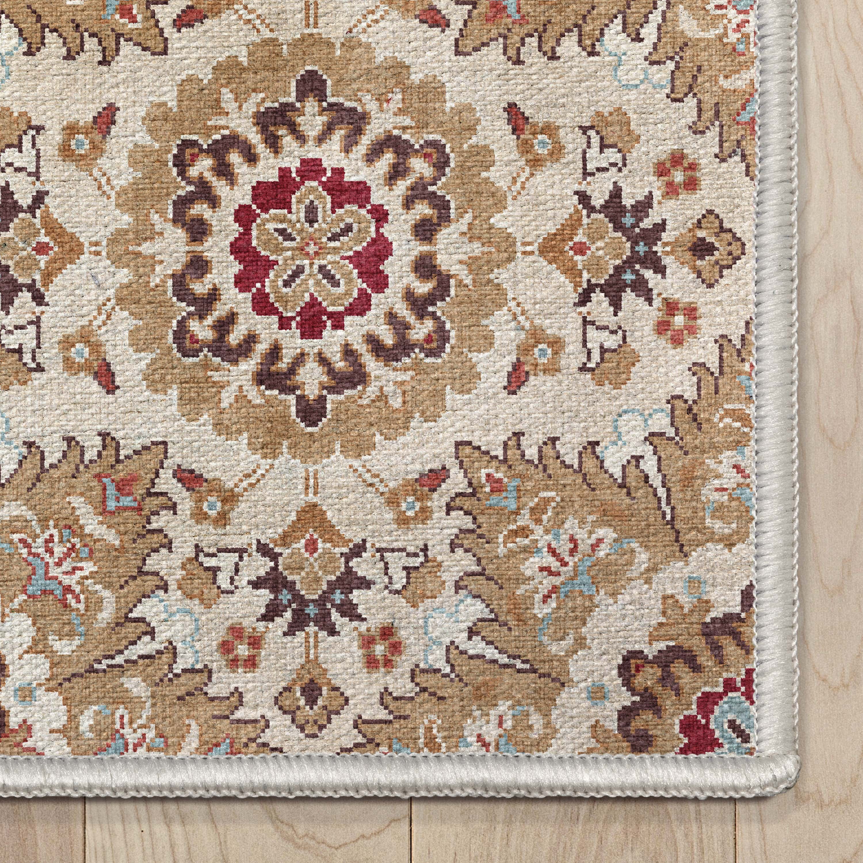 Well Woven Kings Court Victoria Transitional Geometric Flatweave Ivory 5' x 7' Area Rug