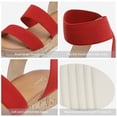 thumbnail image 2 of DREAM PAIRS Women's Open Toe Ankle Strap Casual Flatform Platform Sandals REED-1 RED size 11, 2 of 7