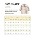 thumbnail image 7 of Happy Cherry Girls Winter Trench Coat Toddler Dress Overcoat Baby Long Sleeve Peacoat Fall Button Outwear Warm Double Breasted Jackets 5-6 Years Beige, 7 of 7