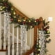 thumbnail image 5 of Seyotauo Glitter Christmas Leaves Garland | Powdered Pearl Cypress Tree Ornaments for Winter Festival Decoration | Champagne Pendant Sticky Powder Pearl Plastic Cypress Leaf Christmas Tree Decor, 5 of 6