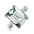 thumbnail image 2 of Bling Jewelry Womens Art Deco 10CT Emerald Cut Engagement Ring Sterling Silver, 2 of 7