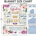 thumbnail image 5 of Happy Birthday Gifts For Women Blanket 50*60 - Birthday Queen - Best Birthday Decorations For Friends/Mom/Wife/Sister - Gifts For Women Birthday Unique, Happy Birthday Gift Ideas Throw Blankets, 5 of 5