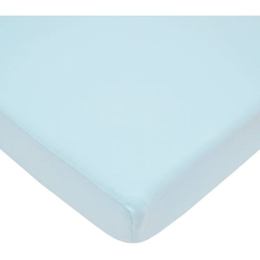 American Baby Co. Cotton Jersey Knit Fitted Mini Crib Sheet, Blue