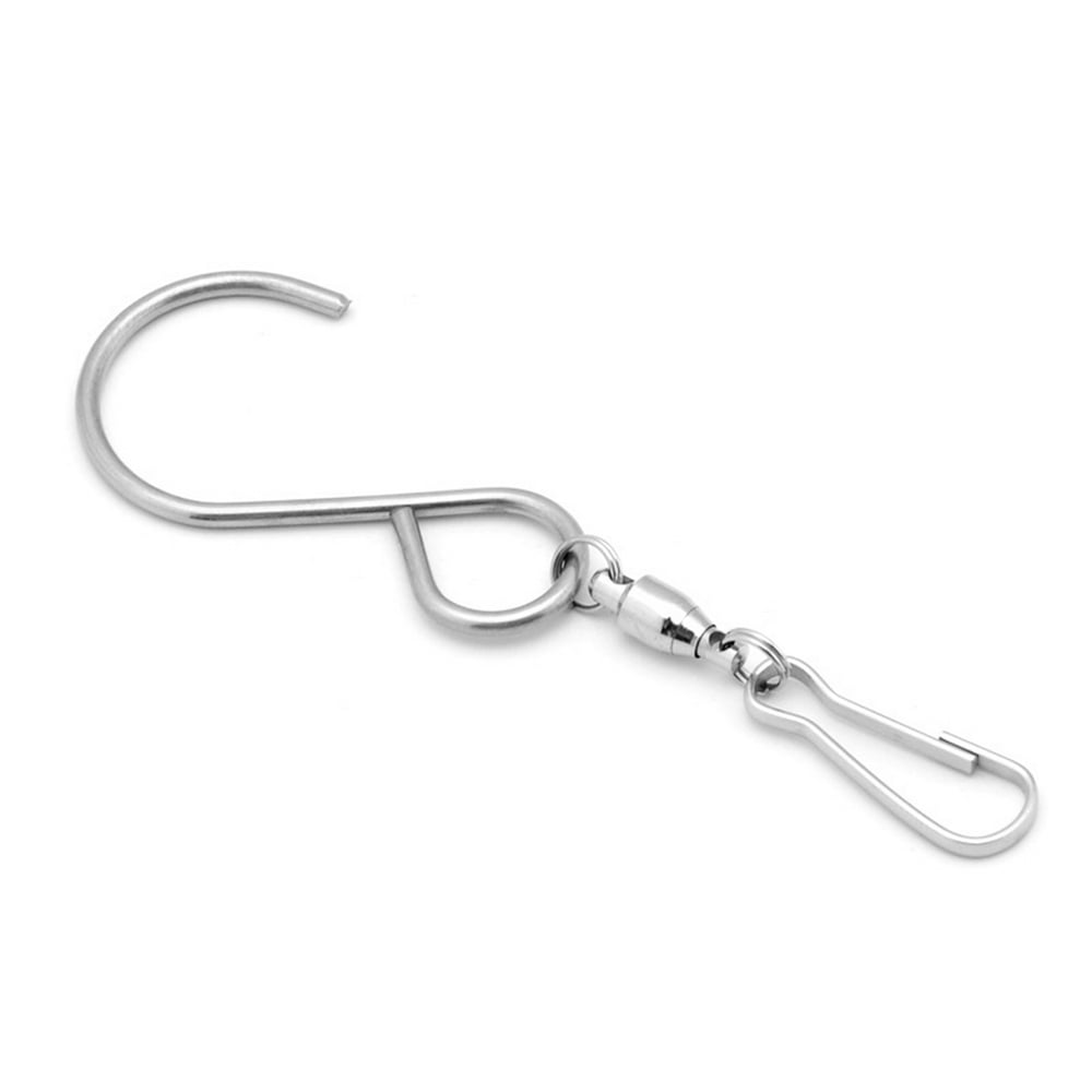 12pcs Spinning Swivel Clips Stainless Steel SShaped Hooks for Wind