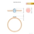 thumbnail image 3 of ANGARA Natural Classic Solitaire Oval Aquamarine Promise Ring in 14K Rose Gold for Women (Size-6x4mm) | March Birthstone, Birthday, Anniversary, Jewelry Gift for Women | Natural Aquamarine Ring, 3 of 7