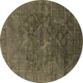 thumbnail image 1 of Ahgly Company Indoor Round Oriental Brown Industrial Area Rugs, 5' Round, 1 of 4