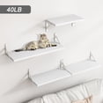 thumbnail image 5 of Fairy Floating Shelves, Rustic Wood Shelves, 4 Sets of Wall Mounted Shelf, 16.5x6.1x4.3inches, White and White Bracket, 5 of 6
