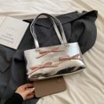 thumbnail image 4 of Bolso para Mujer Con Lazo Cuero PU Viajes Al Aire Libre (plata), 4 of 7