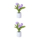 thumbnail image 3 of Bearachild Lámpara de flores artificiales de larga duración para decoración de dormitorio Big 3 cabeza púrpura 2Conjunto, 3 of 6