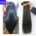 thumbnail image 1 of 3pcs/Boundle Brazilian Ombre Straight Soft Hair Extensions Total Weight 300g 12-20 Inchs LELINTA Style-Jet Black, 1 of 8