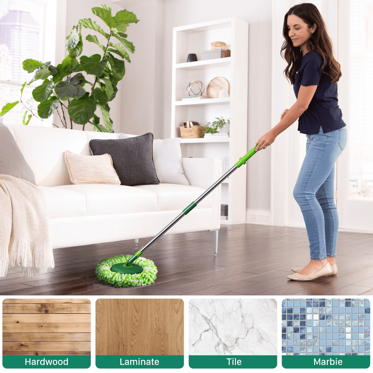 MYSPRI Spin Mop and Bucket System With 6 Refill Pads photo 8