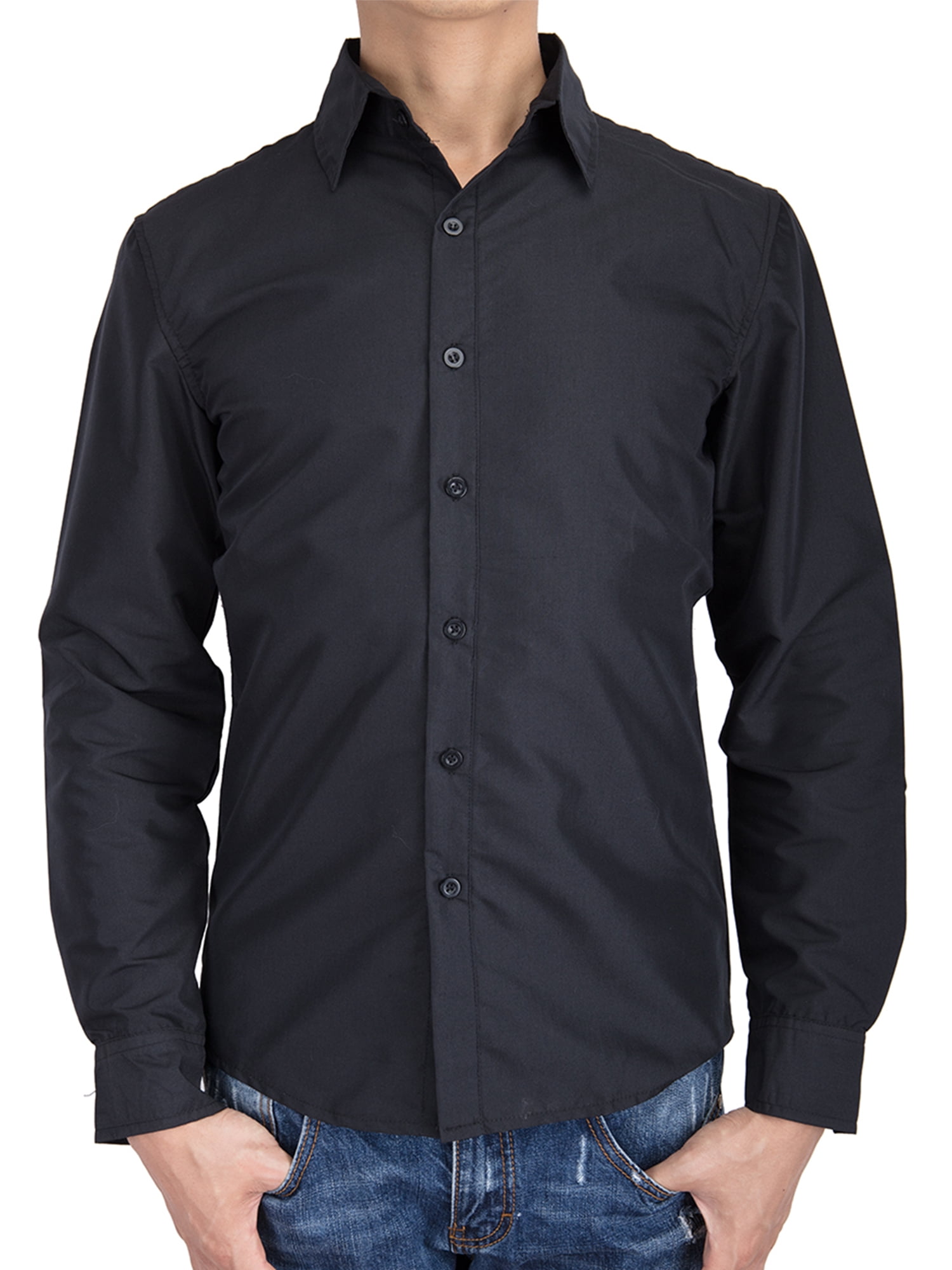 Men's Long Sleeve Button Down Shirt in Custom Fit Lightweight Men Shirt