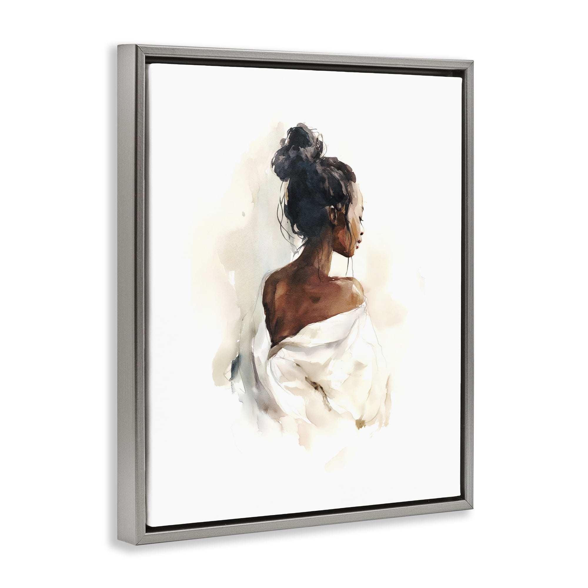 Stupell Industries Chic From Behind Gray Framed Floater Canvas Wall Art, design by Svetlana Aleynikova