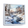 thumbnail image 2 of Designart "Chilled River Winter Landscape I" Snow Floater Framed Canvas Art Print, 2 of 5