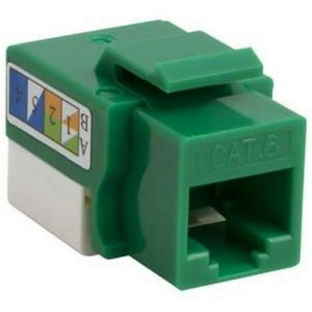UPC: 0873791005505 | 4XEM UTP 110-Type Cat6 RJ45 Keystone Jack Green (4XKJC6GN)