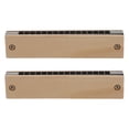 thumbnail image 1 of Shisuyan Rectangular Shape Wooden Harmonica Beige 2Pcs 5.1X1.2X0.9In, 1 of 9