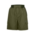 thumbnail image 5 of Danhjin Women's Cargo Pants High Waisted Elastic Drawstring Lightweight Cargo Pants Soft Stretch Baggy Casual Streetwear Travel Hiking, 5 of 5