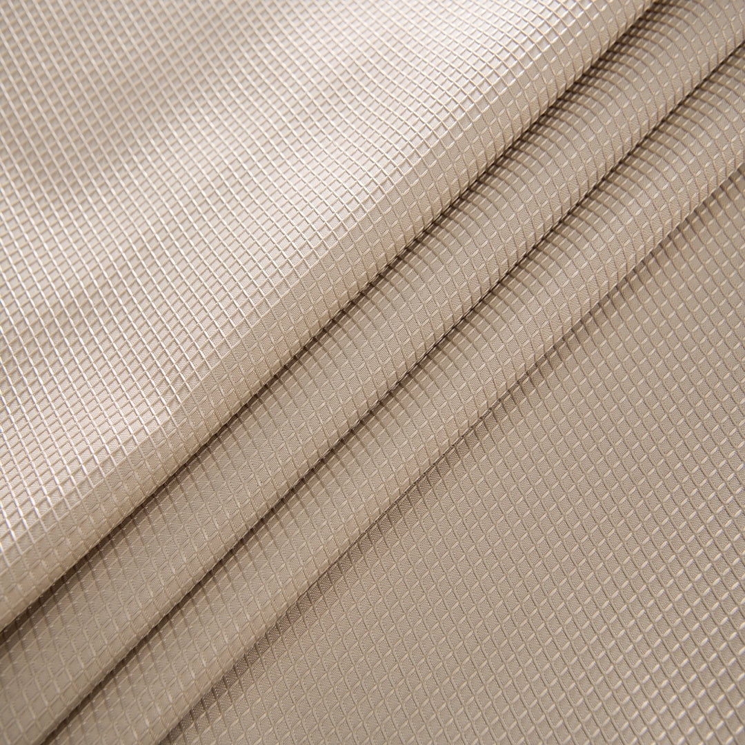 Dainty Home Waffle Weave Textured Fabric Shower Curtain, 70” x 72", Beige