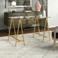 thumbnail image 2 of Evelyn&Zoe Tulsa Rectangular 48" Wide Desk, Brass, 2 of 7