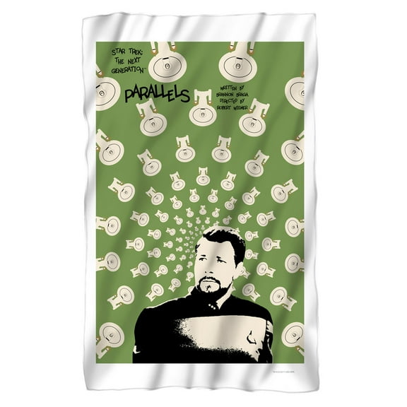 Star Trek TNG Season 7 Episode 11 Fleece Blanket (36x58)