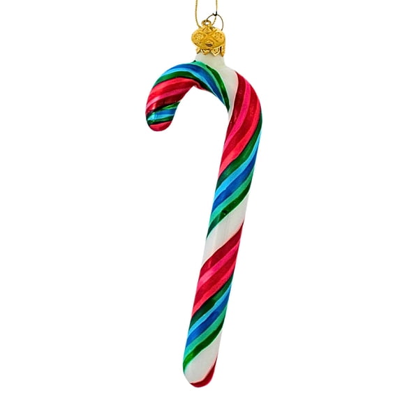 Sweet Confection Candy Cane - 1 Ornament 6 Inch, Glass - Ornament Sweet Candy Fruity 14754
