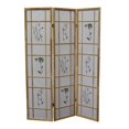 thumbnail image 1 of 70" Tall 3-Panel Screen / Room Divider "Shoji", Black, 1 of 2