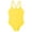 Yellow, variant on Big Girls One-Piece Bathing Suit Solid Color Sleeveless Swimsuit Upf 50 Print Swimwear For Beach Pool Vacation