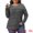 Black, variant on DARING DIVA Women's Plus Size Color Block Long Sleeve Crew Neck Knitted Blouse 1X Purple