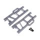 thumbnail image 3 of AMBRA DEL ARMA DEL ARMA DEL ARMA DEL ARRILER 1/10 RC Parte Premio Instalación fácil Fácil Actualización del automóvil Aluminio Aleación de aluminio Gris, 3 of 8
