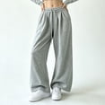 thumbnail image 6 of Drawstring Waist Women Casual Sweatpants Ladies Baggy Lounge Bottoms Pocket Wide Leg Joggers Pant Sports Pants, 6 of 7
