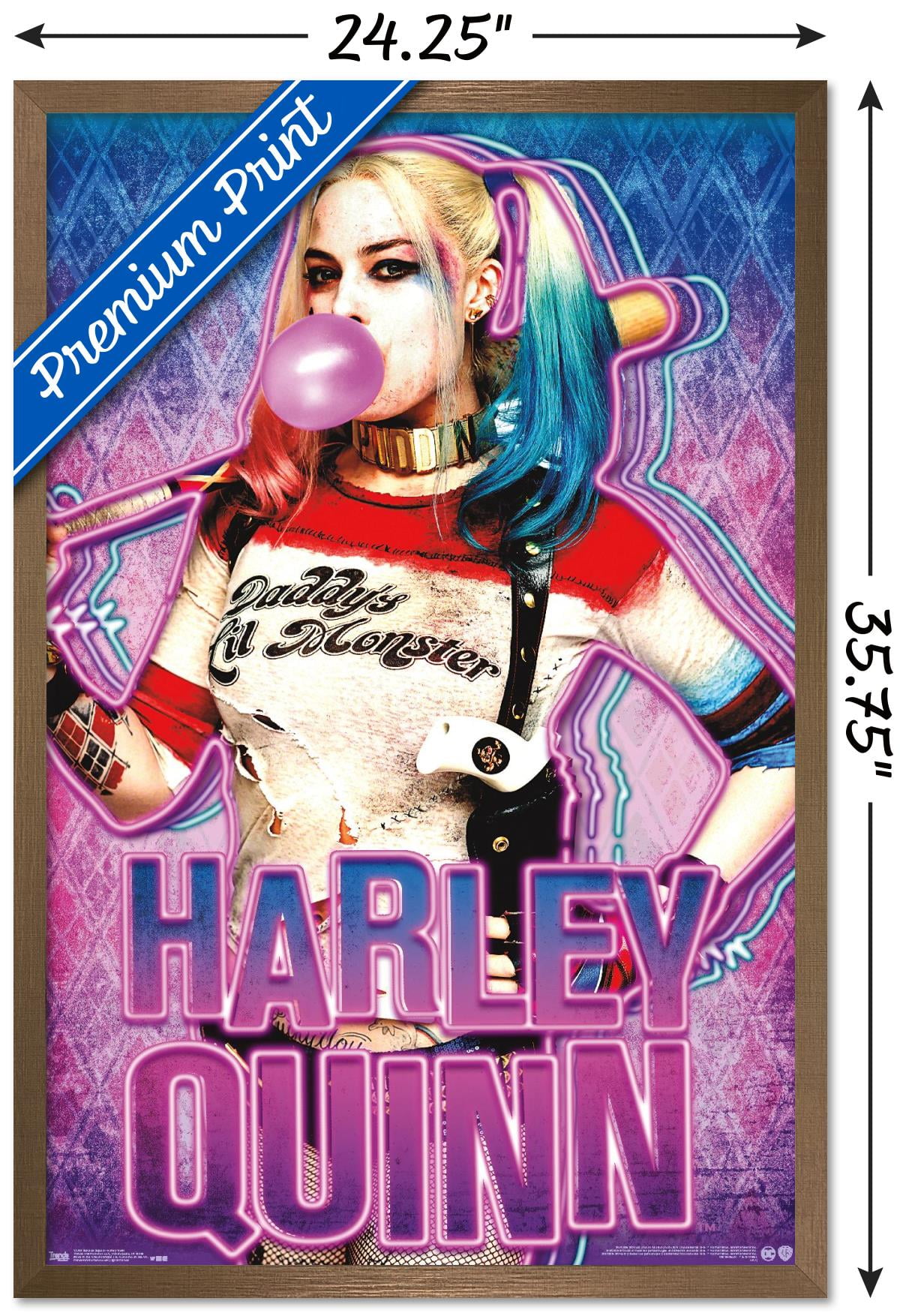 DC Comics Movie - Suicide Squad - Harley Gum Wall Poster, 22.375" x 34", Framed