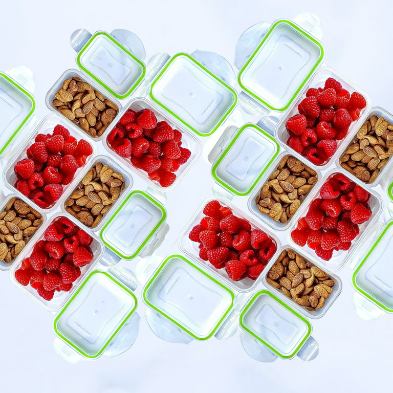 Small Stackable Snack Containers (12 Pack: 6 x 17oz + 6 x 6oz) - Small  Plastic Food Containers with lids, Kids Food Containers, Snack Containers  for