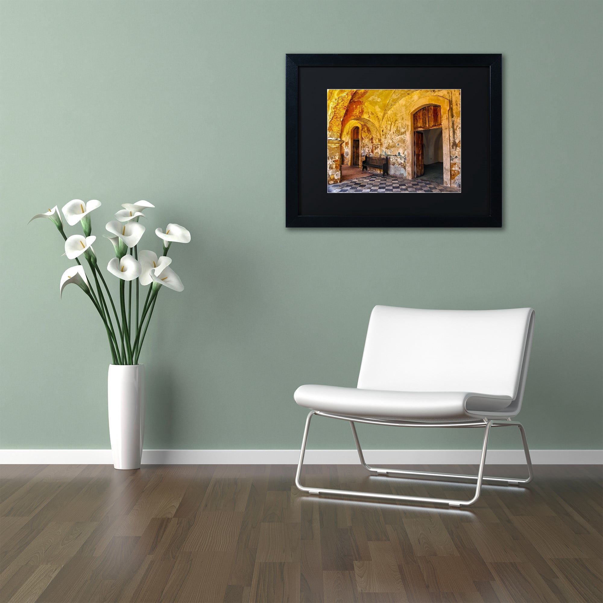 Trademark Fine Art "Castillo de San Felipe del Morro 1" Canvas Art by CATeyes, Black Matte, Black Frame