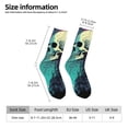 thumbnail image 2 of Logiee Cartoon Art Skull Print Adult Socks for Men & Women,Calf Socks, Ankle Socks,Boots Socks,Breathable Casual Sock,Unisex Crew Socks, 2 of 6
